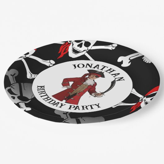 Pirate Skulls Papier Borden Papieren Bordje (Gekanteld)