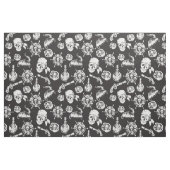 Pirate skulls zwart wit patroon stof (Fat Quarter)