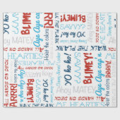 Pirate Slogan Party Pirate Wrapping Paper Cadeaupapier (Vlak)