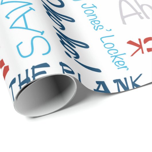 Pirate Slogan Party Pirate Wrapping Paper Cadeaupapier (Rol Hoek)