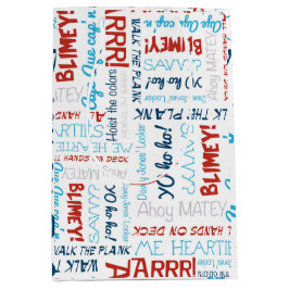 Pirate Slogans Party Pirate Medium Gift Bag Cadeauzakje