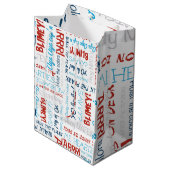 Pirate Slogans Party Pirate Medium Gift Bag Medium Cadeauzakje (Voorkant Gekanteld)