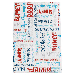 Pirate Slogans Party Pirate Medium Gift Bag Medium Cadeauzakje