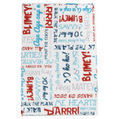 Pirate Slogans Party Pirate Medium Gift Bag Medium Cadeauzakje (Achterkant)