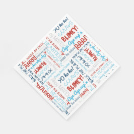 Pirate Slogans Party Pirate Napkins Servet