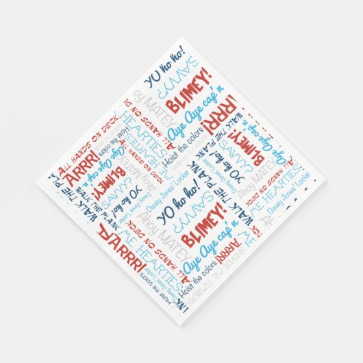 Pirate Slogans Party Pirate Napkins Servet (Hoek)