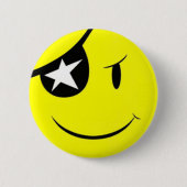 Pirate Smile Face Ronde Button 5,7 Cm (Voorkant)