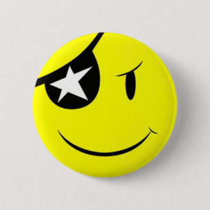 Pirate Smile Face Ronde Button 5,7 Cm