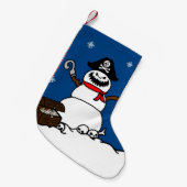 Pirate Snowman Kerstmis Stocking Kleine Kerstsok (Voorkant (Hangend))