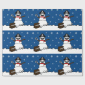 Pirate Snowman Wrapping Paper Cadeaupapier (Vlak)