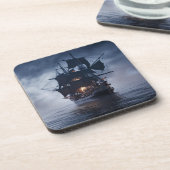 Pirate Spaans Galjoen Schip Bier Onderzetter (Linkerzijde)