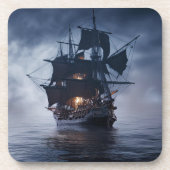 Pirate Spaans Galjoen Schip Bier Onderzetter (Voorkant)