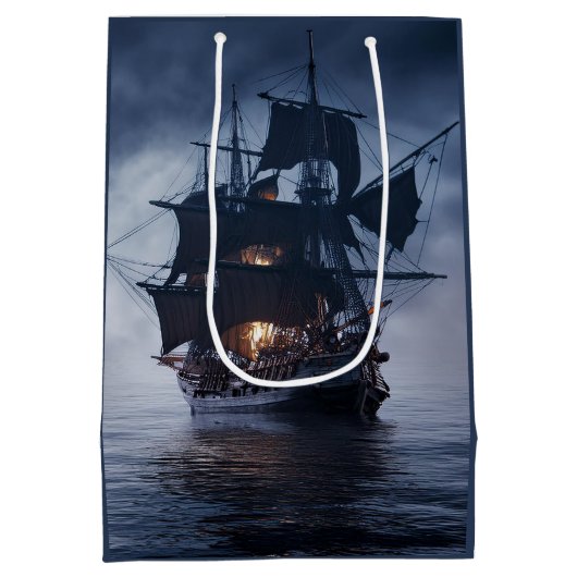 Pirate Spaans Galjoen Schip Medium Cadeauzakje (Achterkant)