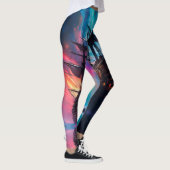 Pirate Space Ship Nebula en manen Leggings (Rechts)