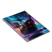 Pirate Space Ship Nebula en manen Notitieboek (Rechterzijde)