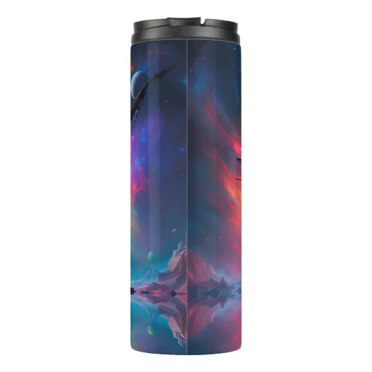 Pirate Space Ship Nebula en manen Thermosbeker (Achterkant)