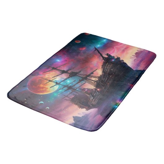 Pirate SpaceShip landt op een andere planeet Badmat (Gekanteld)