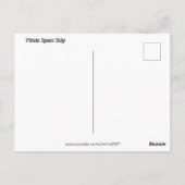 Pirate SpaceShip landt op een andere planeet Briefkaart (Achterkant)