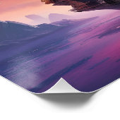 Pirate SpaceShip landt op een andere planeet Perfect Poster (Hoek)