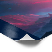 Pirate SpaceShip landt op een andere planeet Perfect Poster (Hoek)