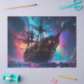 Pirate SpaceShip landt op een andere planeet Tissuepapier (Craft)