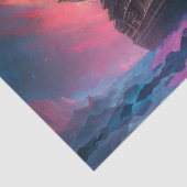 Pirate SpaceShip landt op een andere planeet Tissuepapier (Detail)