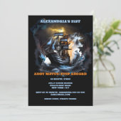 Pirate spookschip jolly roger nacht stormen kaart (Staand voorkant)