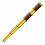Pirate Spyglass Telescope Staand Fotobeeldje<br><div class="desc">Pirate Spyglass Telescope</div>