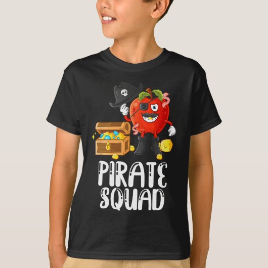 Pirate Squad Grappige Apple-leraar praat als een p T-shirt (Voorkant)