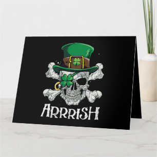 Pirate St Patricks Day Arrrish Leprechaun Boys Man Kaart