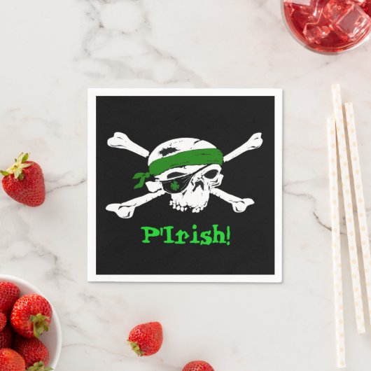Pirate St Patrick's Day Party Aangepaste papieren  Servet (Insitu)