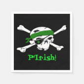 Pirate St Patrick's Day Party Aangepaste papieren Servet (Voorkant)