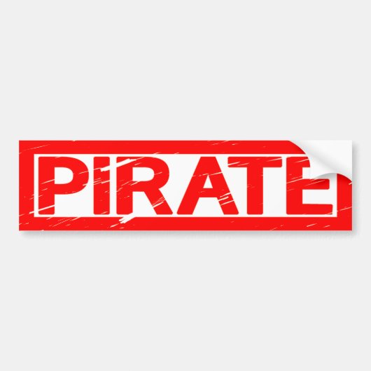 Pirate Stamp Bumpersticker (Voorkant)