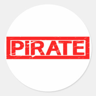 Pirate Stamp Ronde Sticker