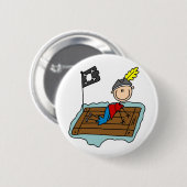 Pirate Stick Figuur Button (Voorkant /achterkant)