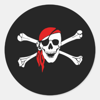 Pirate_sticker 2 ronde sticker