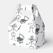 Pirate Stickman met schatkist Bedankdoosjes (Achterkant)