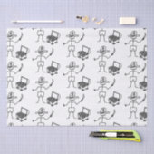 Pirate Stickman met schatkist Tissuepapier (Craft)