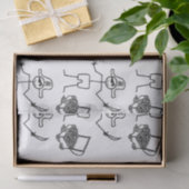 Pirate Stickman met schatkist Tissuepapier (Geschenk)