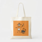 Pirate Stickman met schatkist Tote Bag (Voorkant)