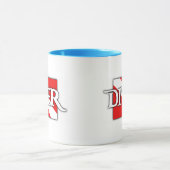 Pirate-stijl duikvlag mok (Midden)