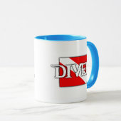 Pirate-stijl duikvlag mok (Voorkant rechts)