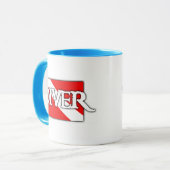 Pirate-stijl duikvlag mok (Voorkant links)