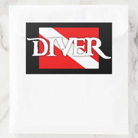 Pirate-stijl duikvlag rechthoekige sticker (Tas)