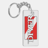 Pirate-stijl duikvlag sleutelhanger (Voorkant Links)