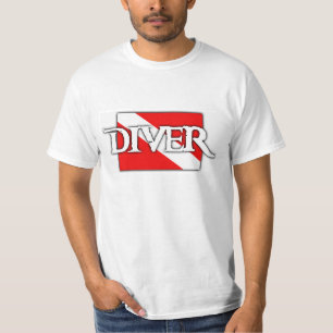 Pirate-stijl duikvlag t-shirt