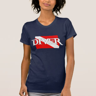 Pirate-stijl duikvlag t-shirt