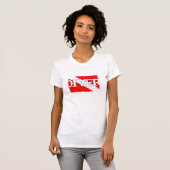 Pirate-stijl duikvlag t-shirt (Voorkant volledig)