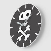 Pirate Style Skull & Crossbones Grote Klok (Hoek)