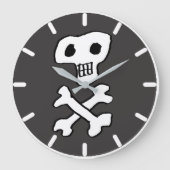 Pirate Style Skull & Crossbones Grote Klok (Voorkant)